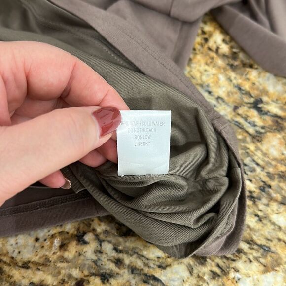 ❤️Last Chance AKIRA Chicago Brown Open Back Long Sleeve Mini Dress Size S - Picture 7 of 12